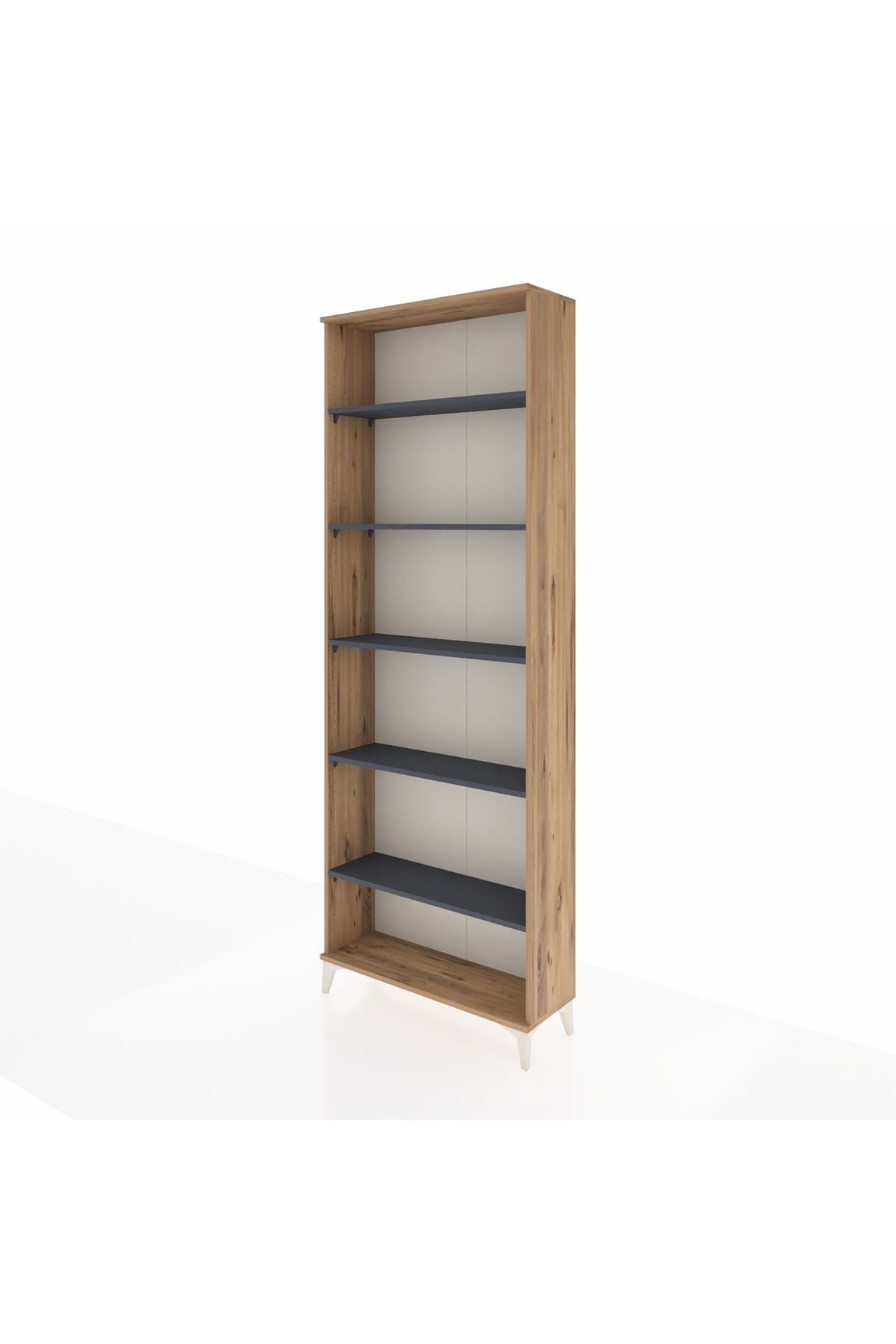 Arges Dolap 5 Raflı 88x30x243 Çam-Antrasit