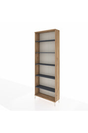 Arges Dolap 5 Raflı 88x30x243 Çam-Antrasit