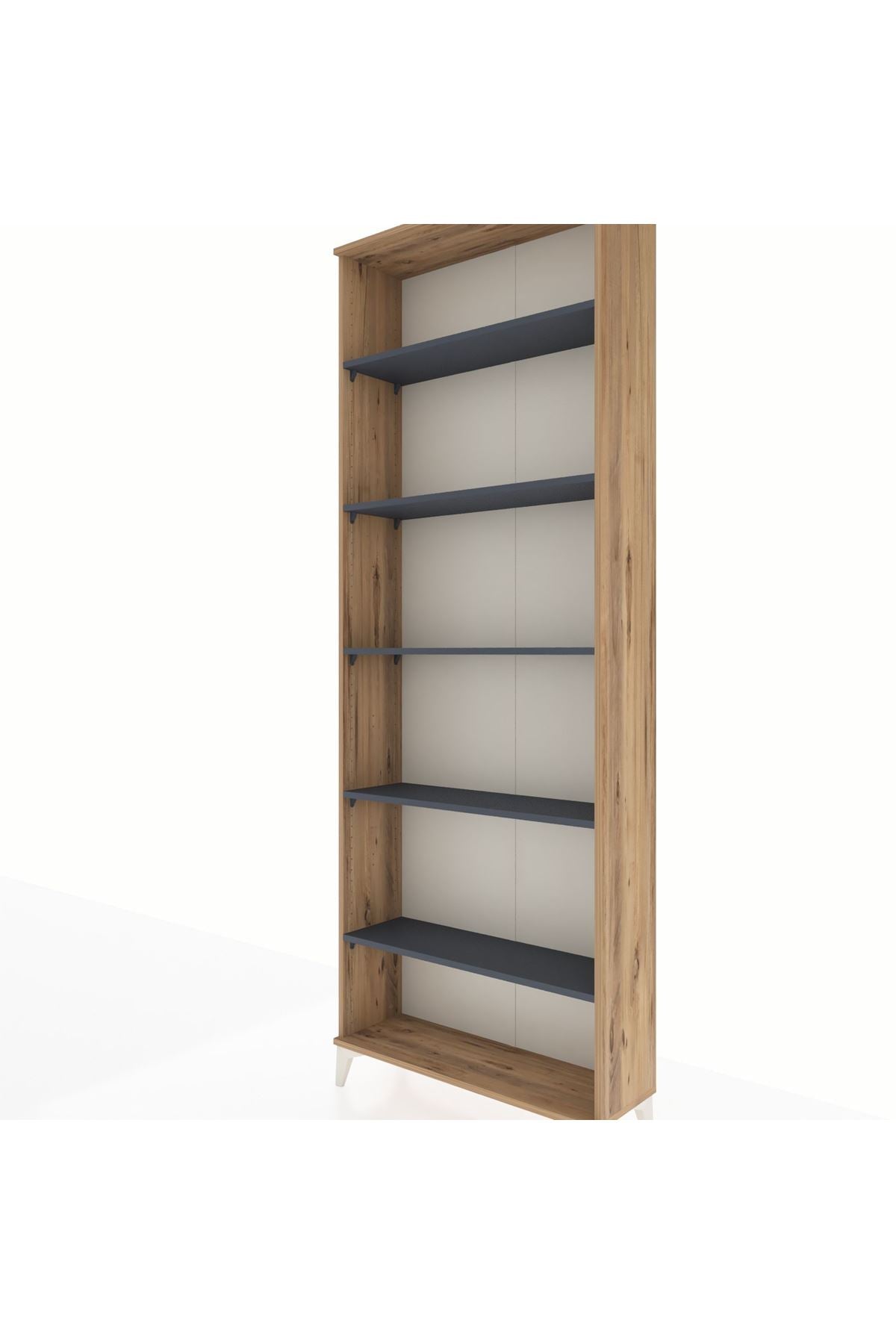 Arges Dolap 5 Raflı 88x30x243 Çam-Antrasit