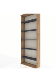 Arges Dolap 5 Raflı 88x30x243 Çam-Antrasit