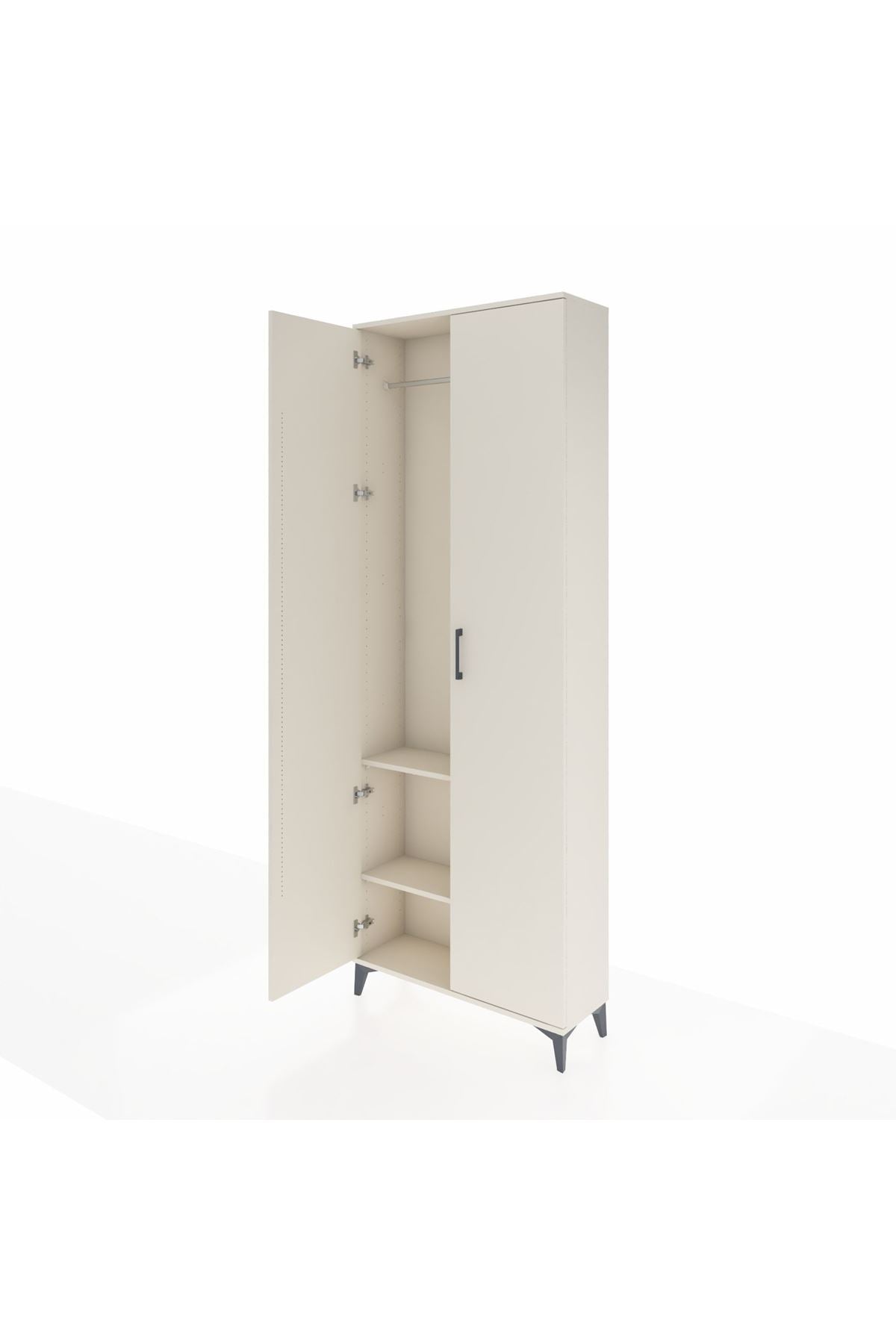 Arges Dolap 2 Raflı 2 Kapaklı Tek Askılı 88x30x243 Aytaşı-Aytaşı