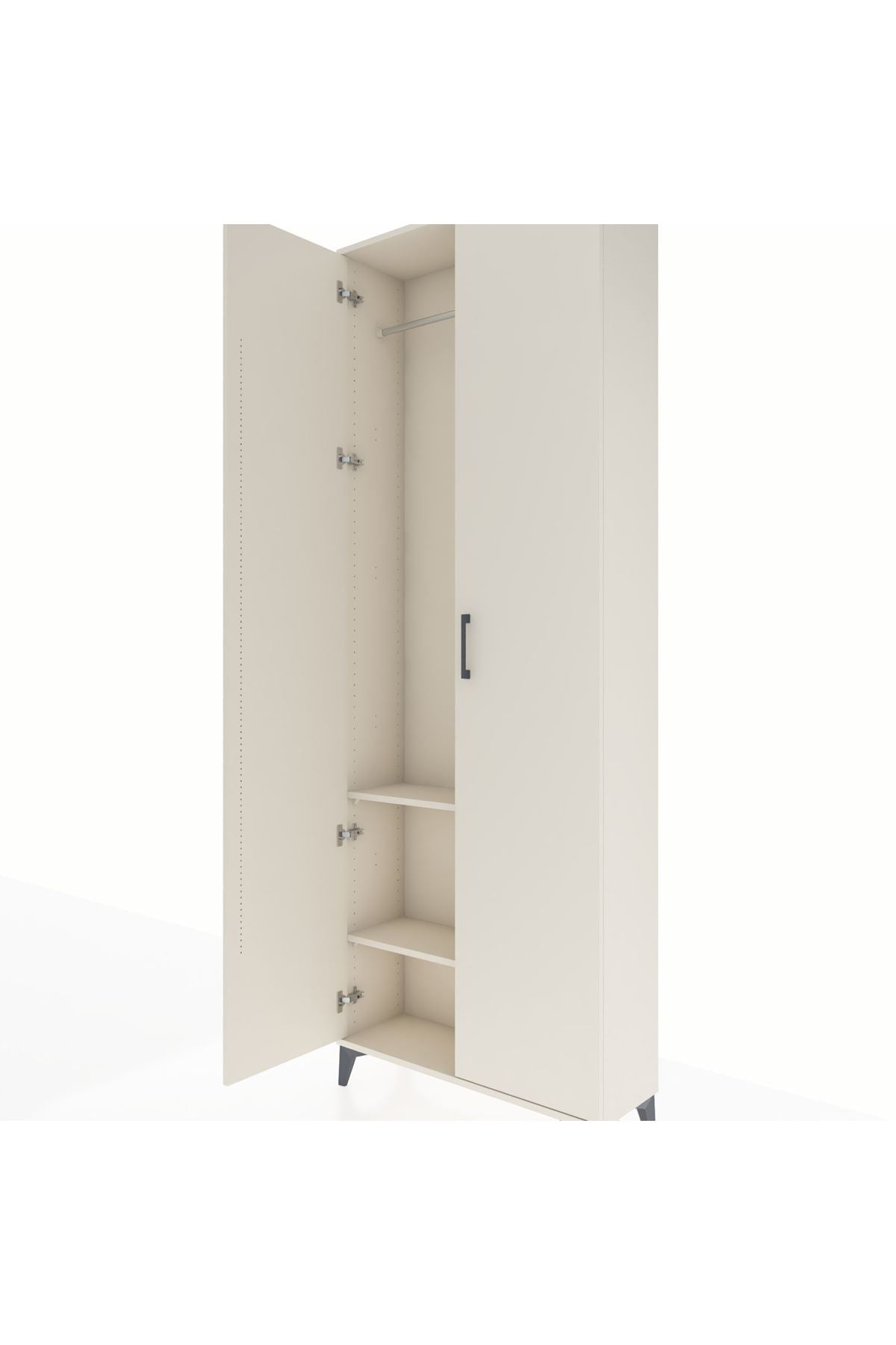 Arges Dolap 2 Raflı 2 Kapaklı Tek Askılı 88x30x243 Aytaşı-Aytaşı