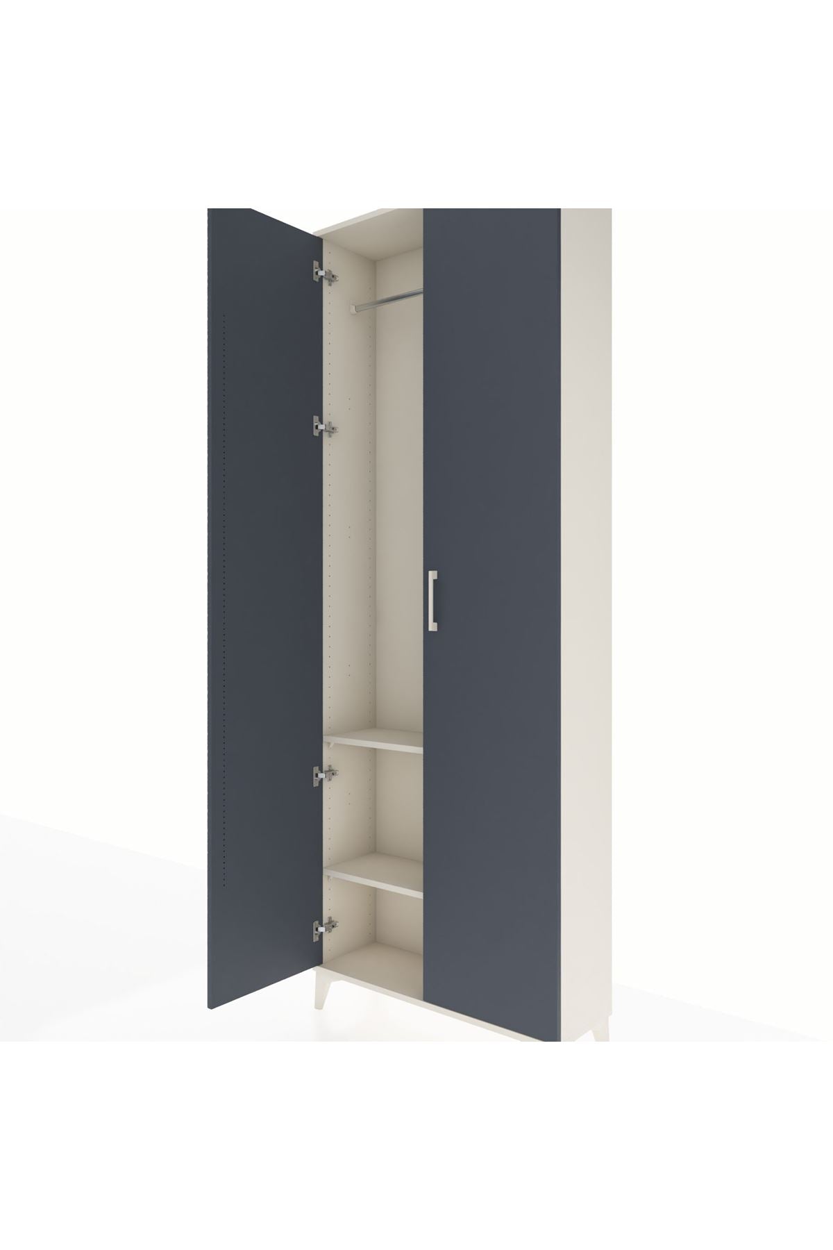 Arges Dolap 2 Raflı 2 Kapaklı Tek Askılı 88x30x243 - S33M295V2A