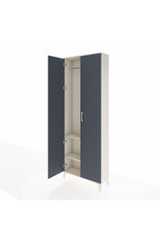 Arges Dolap 2 Raflı 2 Kapaklı Tek Askılı 88x30x243 Aytaşı-Antrasit