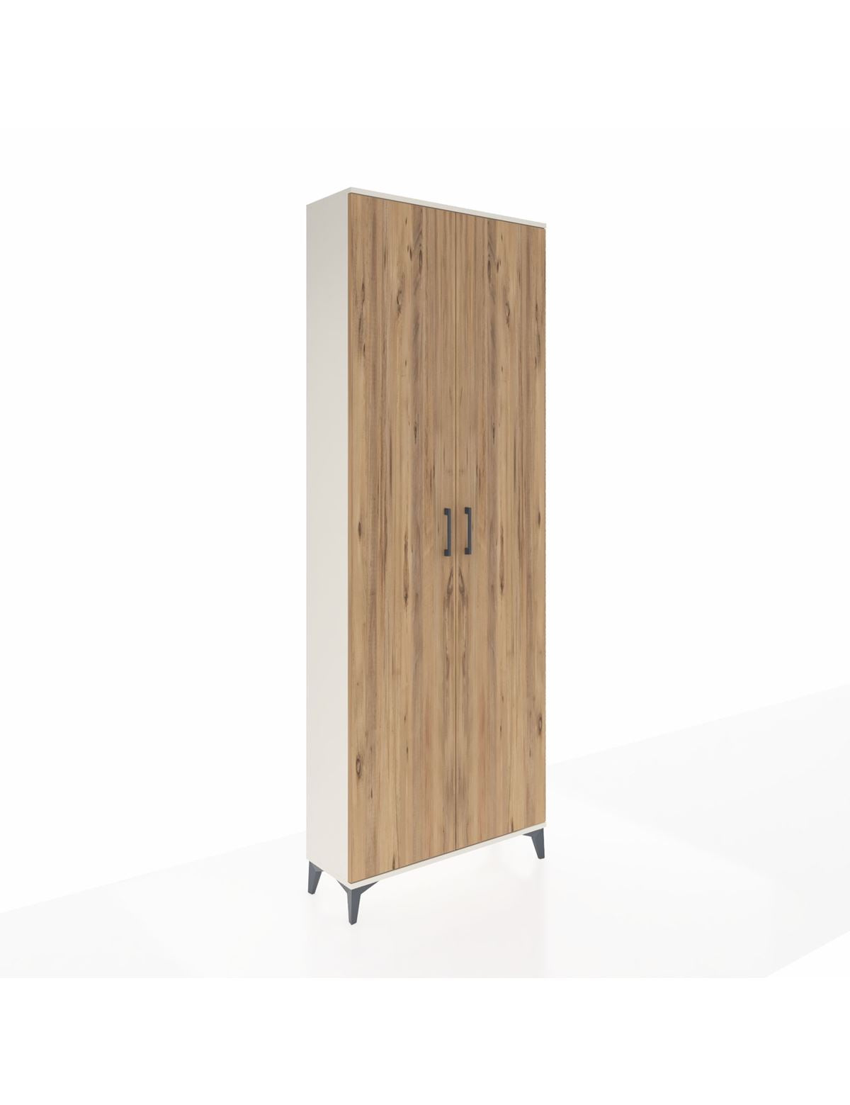 Arges Dolap 2 Raflı 2 Kapaklı Tek Askılı 88x30x243 Aytaşı-Çam