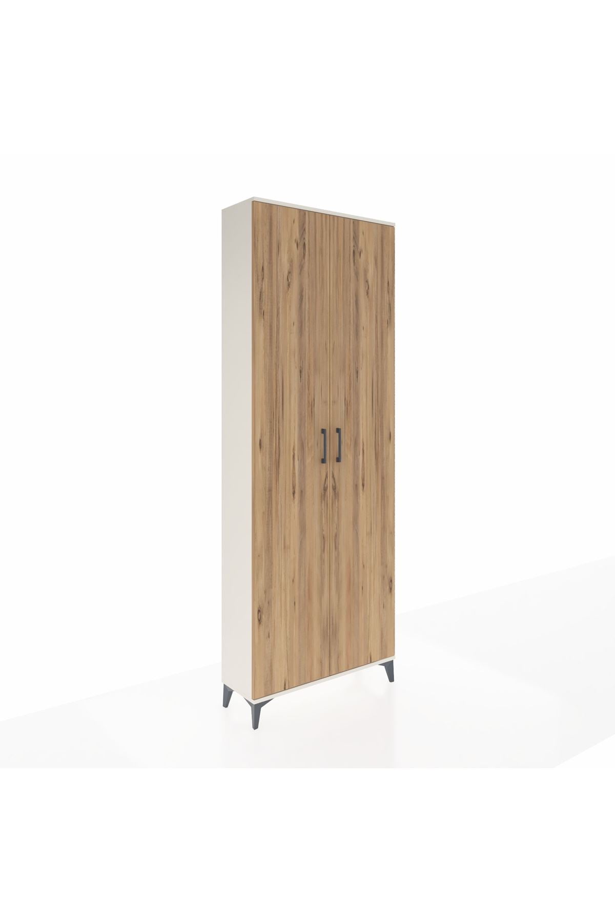 Arges Dolap 2 Raflı 2 Kapaklı Tek Askılı 88x30x243 Aytaşı-Çam