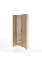 Arges Dolap 2 Raflı 2 Kapaklı Tek Askılı 88x30x243 Aytaşı-Çam