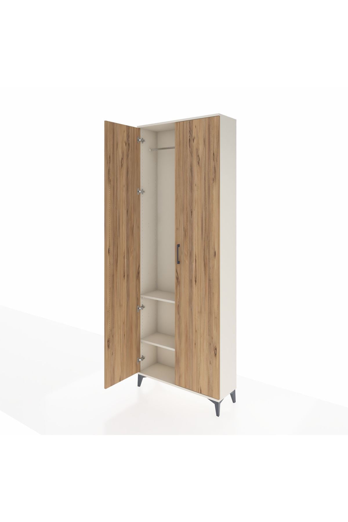 Arges Dolap 2 Raflı 2 Kapaklı Tek Askılı 88x30x243 - S33M295V3A