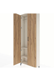 Arges Dolap 2 Raflı 2 Kapaklı Tek Askılı 88x30x243 Aytaşı-Çam