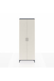 Arges Dolap 2 Raflı 2 Kapaklı Tek Askılı 88x30x243 Antrasit-Aytaşı