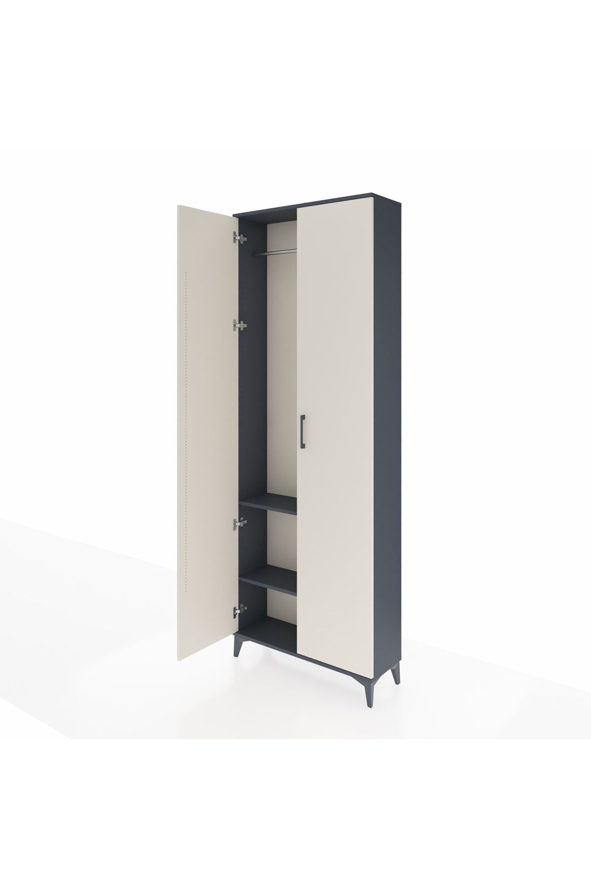 Arges Dolap 2 Raflı 2 Kapaklı Tek Askılı 88x30x243 - S33M295V4A