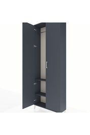 Arges Dolap 2 Raflı 2 Kapaklı Tek Askılı 88x30x243 Antrasit-Antrasit