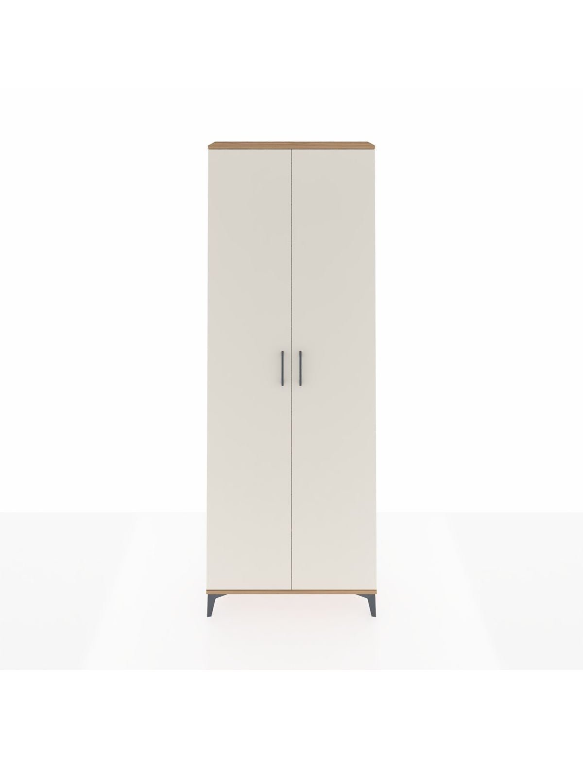 Arges Dolap 2 Raflı 2 Kapaklı Tek Askılı 88x30x243 Çam-Aytaşı