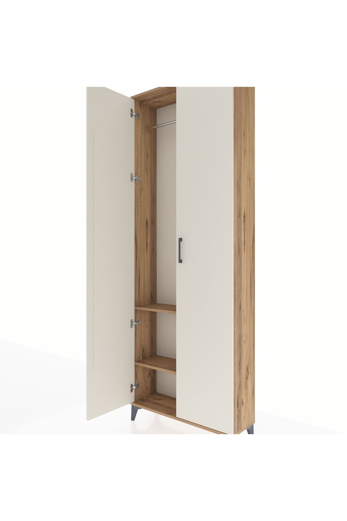 Arges Dolap 2 Raflı 2 Kapaklı Tek Askılı 88x30x243 - S33M295V7A