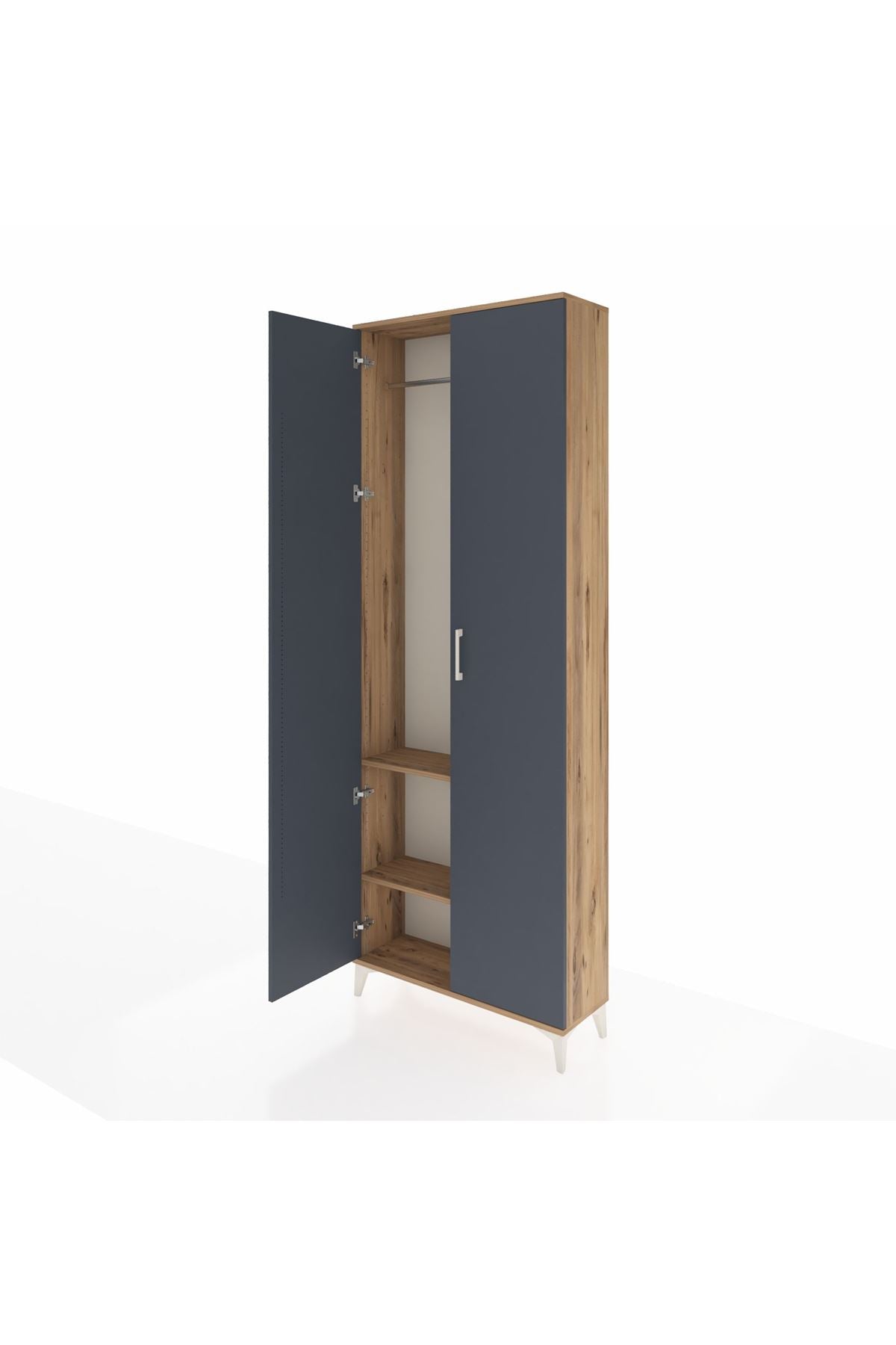 Arges Dolap 2 Raflı 2 Kapaklı Tek Askılı 88x30x243 - S33M295V8A