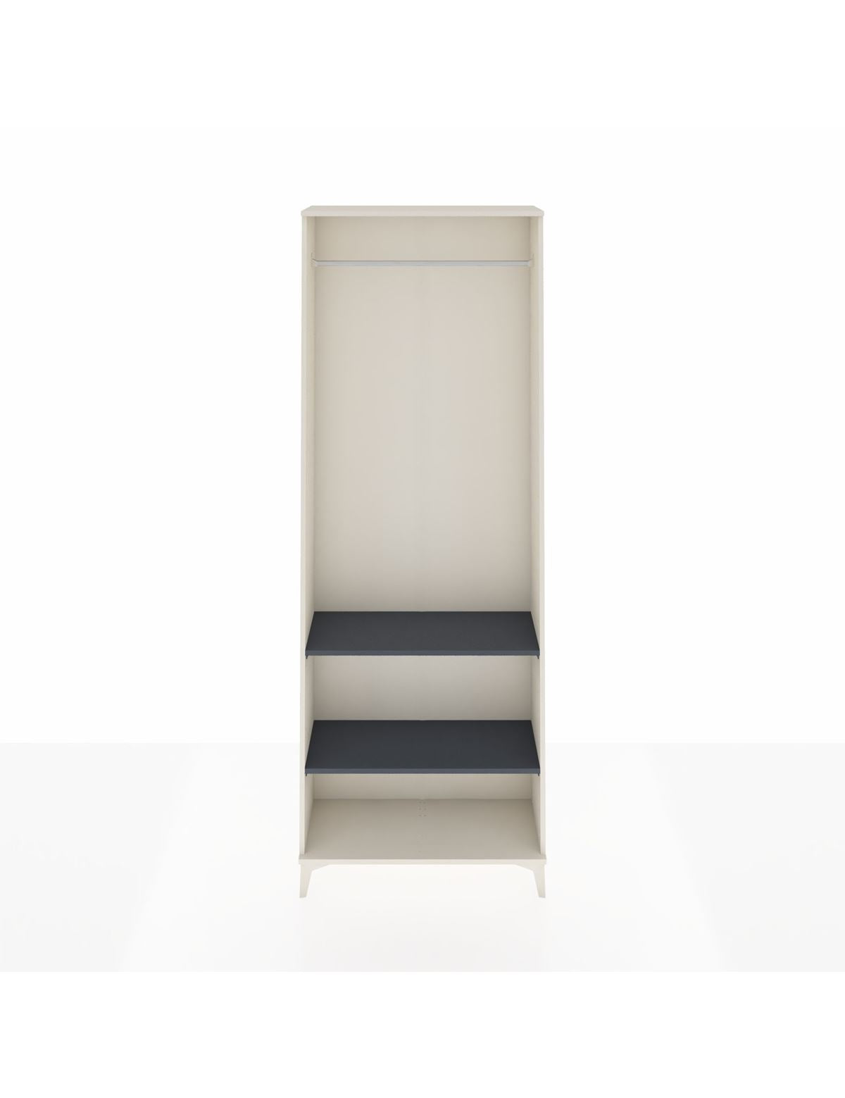 Arges Dolap 2 Raflı Tek Askılı 88x30x243 Aytaşı-Antrasit