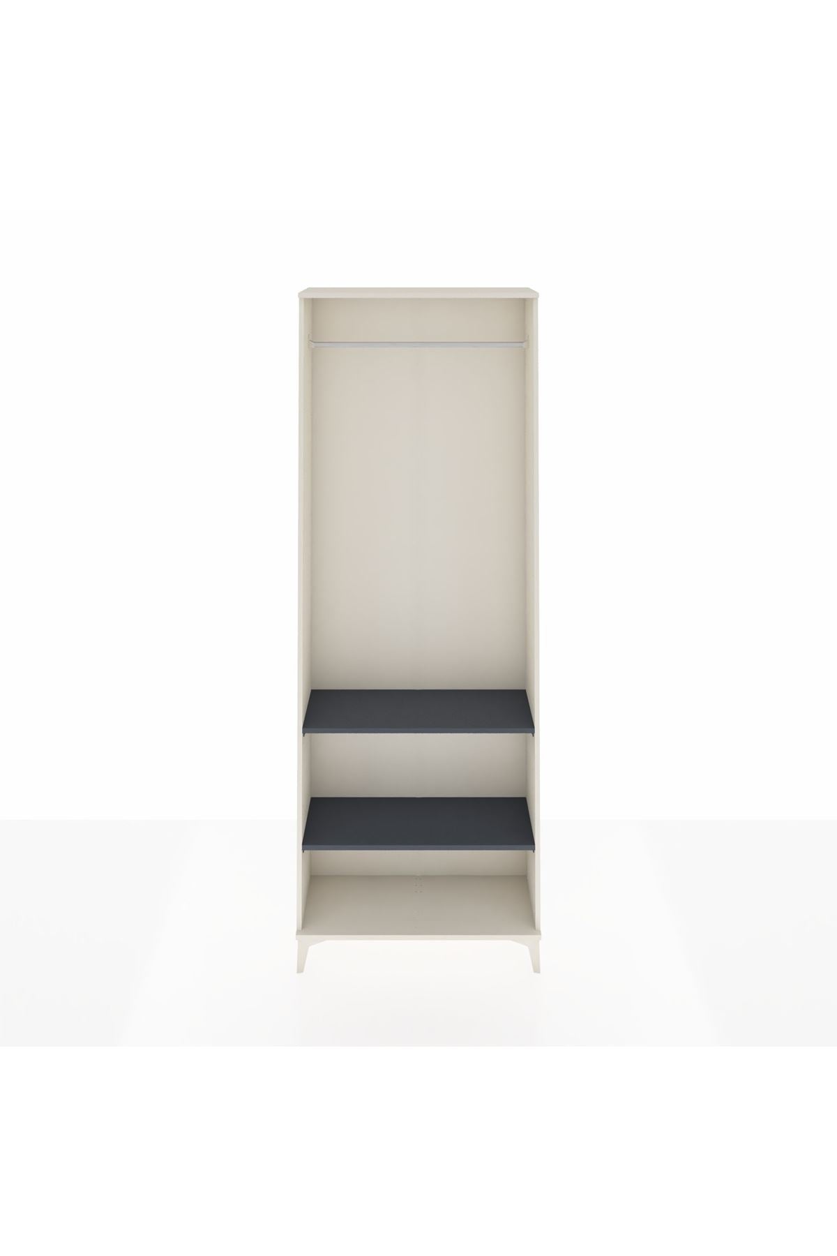 Arges Dolap 2 Raflı Tek Askılı 88x30x243 Aytaşı-Antrasit