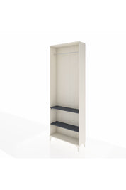 Arges Dolap 2 Raflı Tek Askılı 88x30x243 Aytaşı-Antrasit