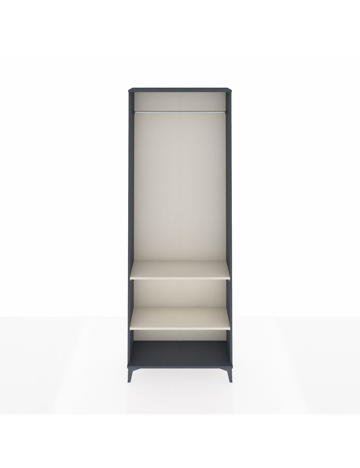 Arges Dolap 2 Raflı Tek Askılı 88x30x243 Antrasit-Aytaşı