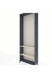 Arges Dolap 2 Raflı Tek Askılı 88x30x243 Antrasit-Aytaşı