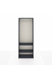 Arges Dolap 2 Raflı Tek Askılı 88x30x243 Antrasit-Antrasit