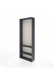 Arges Dolap 2 Raflı Tek Askılı 88x30x243 Antrasit-Antrasit