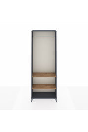 Arges Dolap 2 Raflı Tek Askılı 88x30x243 Antrasit-Çam
