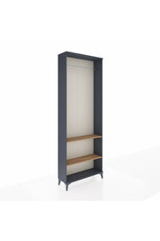 Arges Dolap 2 Raflı Tek Askılı 88x30x243 Antrasit-Çam