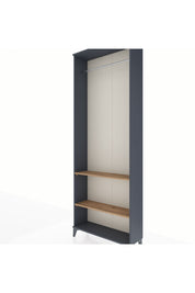 Arges Dolap 2 Raflı Tek Askılı 88x30x243 Antrasit-Çam