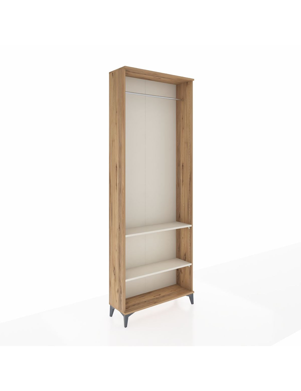 Arges Dolap 2 Raflı Tek Askılı 88x30x243 Çam-Aytaşı