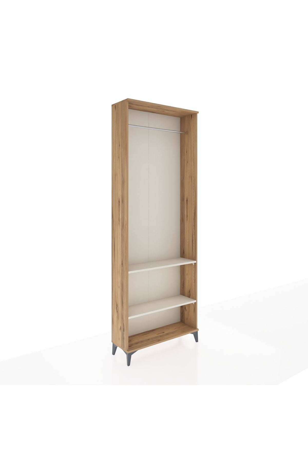 Arges Dolap 2 Raflı Tek Askılı 88x30x243 Çam-Aytaşı