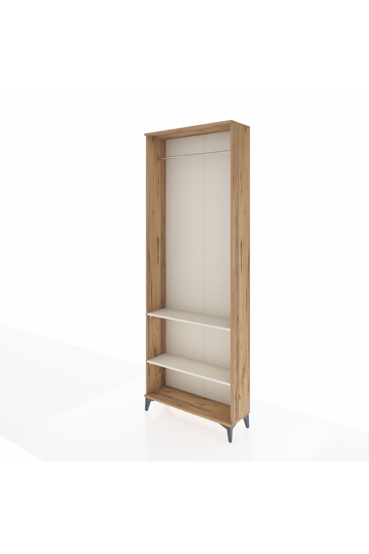 Arges Dolap 2 Raflı Tek Askılı 88x30x243 Çam-Aytaşı