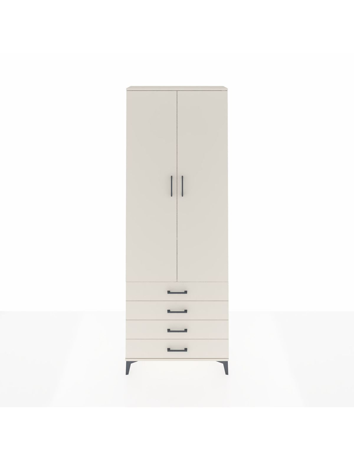 Arges Dolap 2 Raflı 4 Çekmeceli Tek Askılı 88x30x243 Aytaşı-Aytaşı