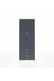 Arges Dolap 2 Raflı 4 Çekmeceli Tek Askılı 88x30x243 Aytaşı-Antrasit