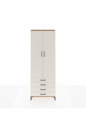 Arges Dolap 2 Raflı 4 Çekmeceli Tek Askılı 88x30x243 Çam-Aytaşı