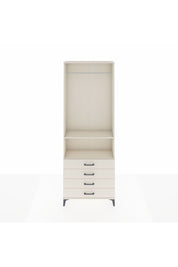 Arges Dolap 2 Raflı 4 Çekmeceli Tek Askılı 88x30x243 Aytaşı-Aytaşı