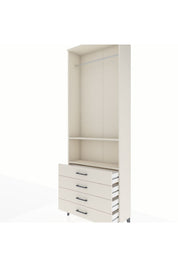 Arges Dolap 2 Raflı 4 Çekmeceli Tek Askılı 88x30x243 Aytaşı-Aytaşı