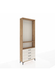 Arges Dolap 2 Raflı 4 Çekmeceli Tek Askılı 88x30x243 Çam-Aytaşı