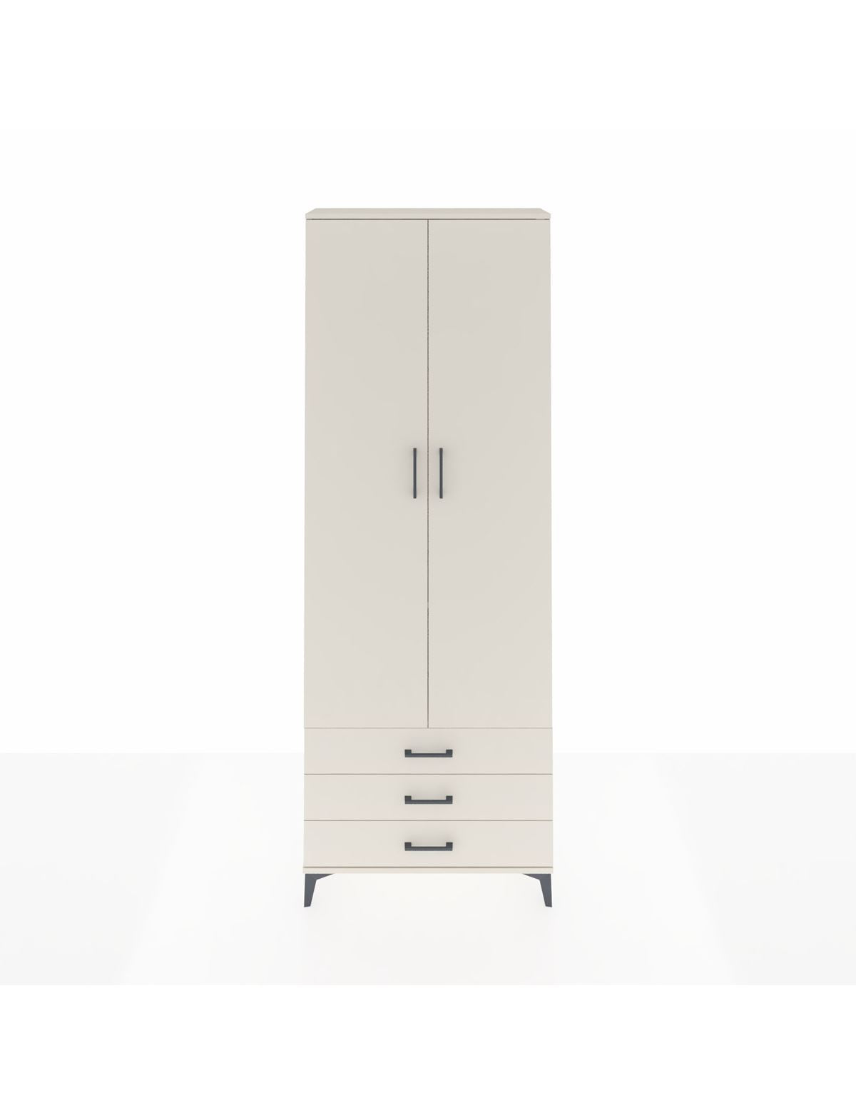 Arges Dolap 2 Raflı 3 Çekmeceli Tek Askılı 88x30x243 Aytaşı-Aytaşı