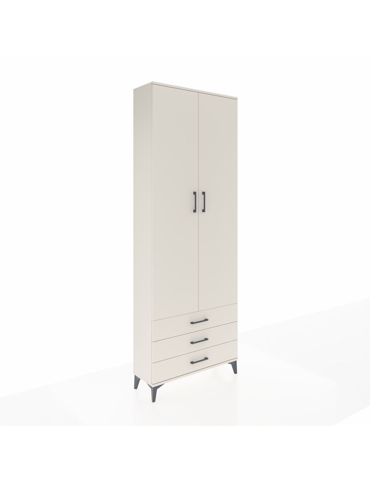 Arges Dolap 2 Raflı 3 Çekmeceli Tek Askılı 88x30x243 Aytaşı-Aytaşı