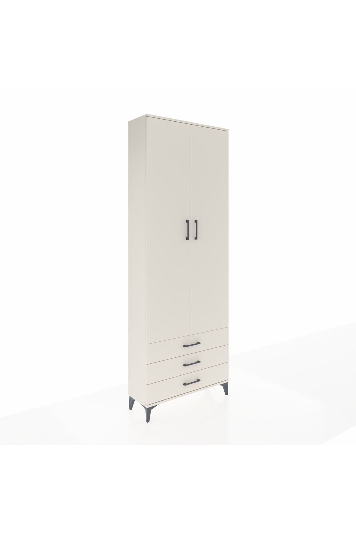 Arges Dolap 2 Raflı 3 Çekmeceli Tek Askılı 88x30x243 Aytaşı-Aytaşı