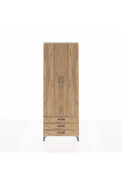 Arges Dolap 2 Raflı 3 Çekmeceli Tek Askılı 88x30x243 Aytaşı-Çam