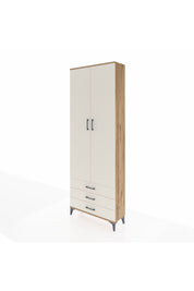 Arges Dolap 2 Raflı 3 Çekmeceli Tek Askılı 88x30x243 Çam-Aytaşı