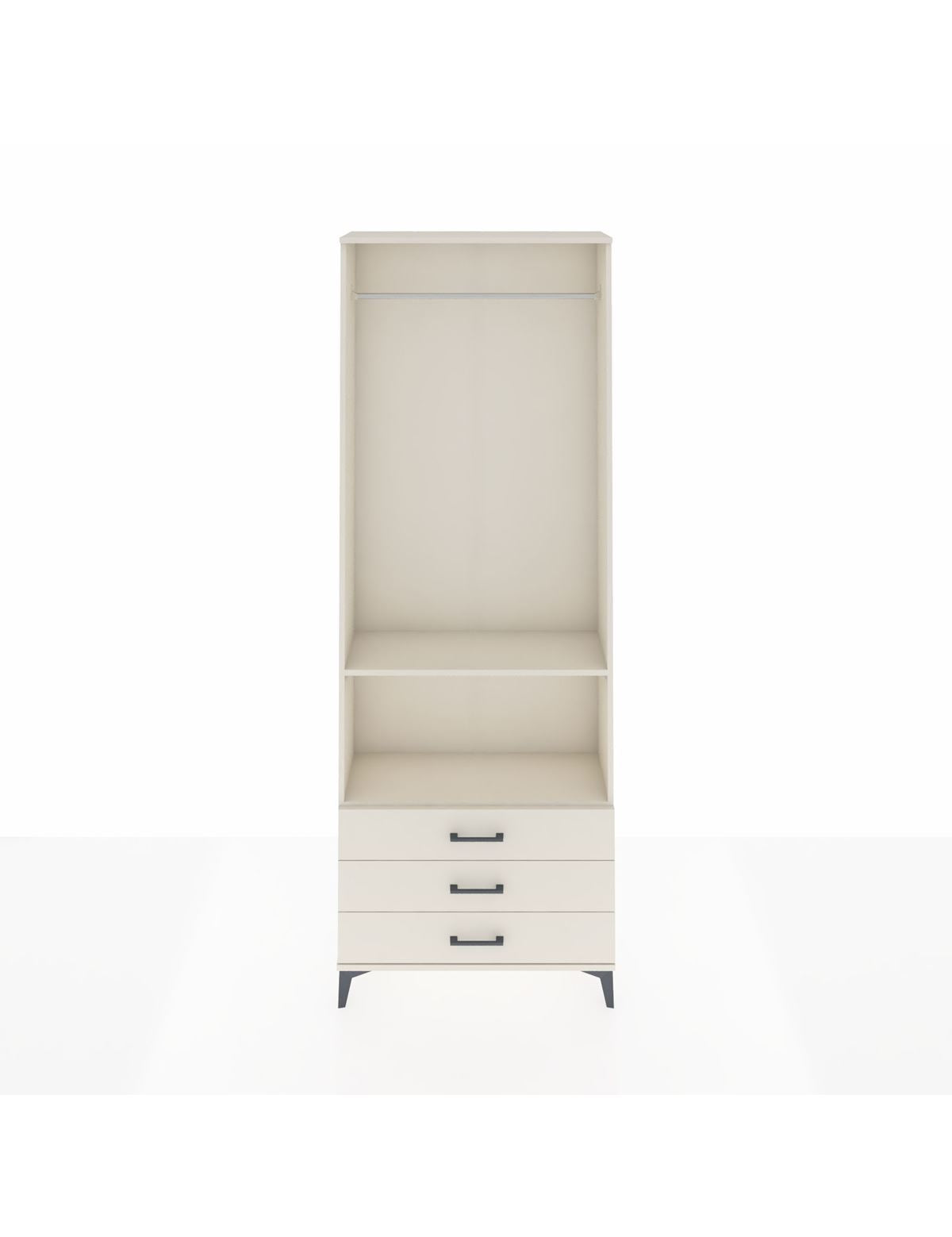 Arges Dolap 2 Raflı 3 Çekmeceli Tek Askılı 88x30x243 Aytaşı-Aytaşı