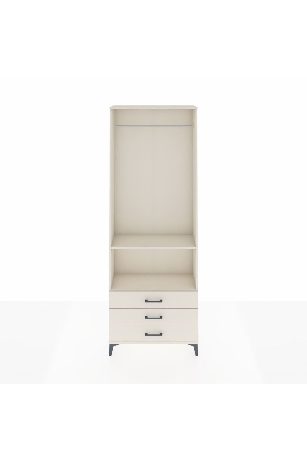Arges Dolap 2 Raflı 3 Çekmeceli Tek Askılı 88x30x243 Aytaşı-Aytaşı