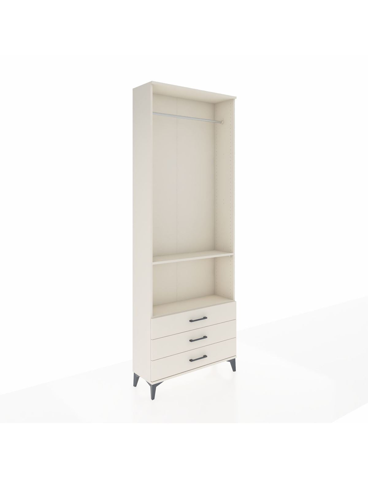 Arges Dolap 2 Raflı 3 Çekmeceli Tek Askılı 88x30x243 Aytaşı-Aytaşı