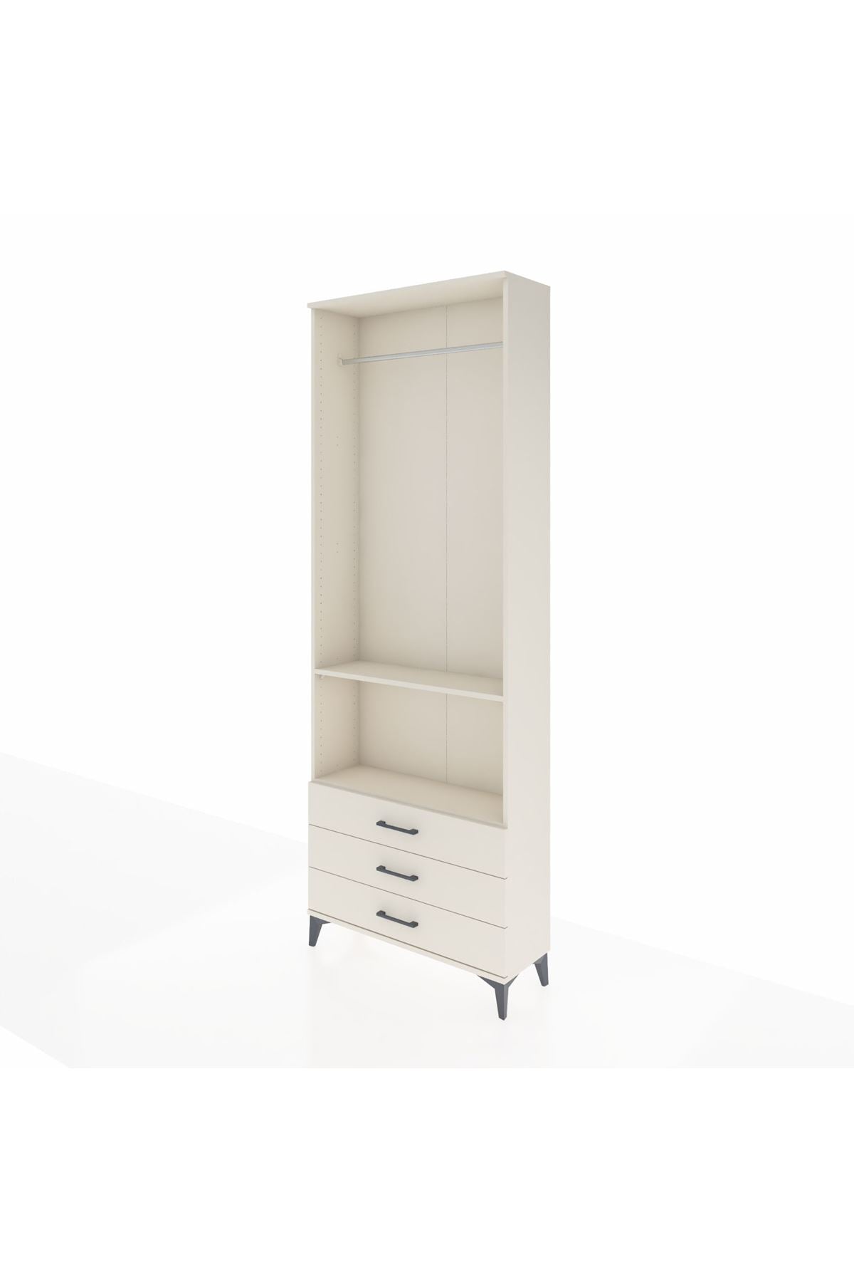 Arges Dolap 2 Raflı 3 Çekmeceli Tek Askılı 88x30x243 Aytaşı-Aytaşı