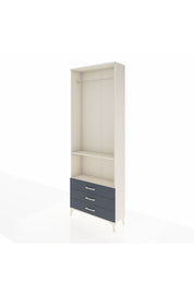 Arges Dolap 2 Raflı 3 Çekmeceli Tek Askılı 88x30x243 Aytaşı-Antrasit