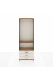 Arges Dolap 2 Raflı 3 Çekmeceli Tek Askılı 88x30x243 Çam-Aytaşı