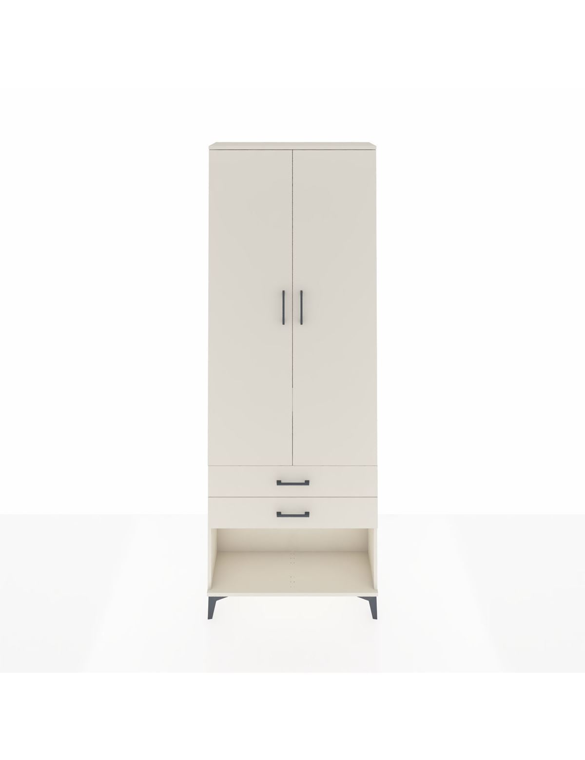 Arges Dolap 2 Raflı 2 Çekmeceli Tek Askılı 88x30x243 Aytaşı-Aytaşı